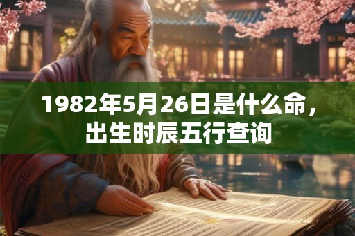 1982年5月26日是什么命，出生时辰五行查询