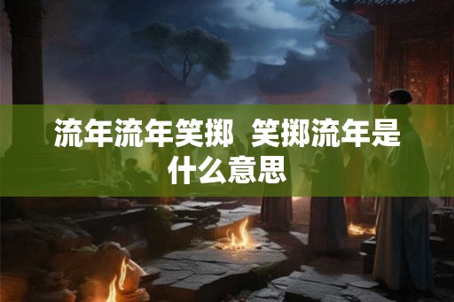 流年流年笑掷  笑掷流年是什么意思