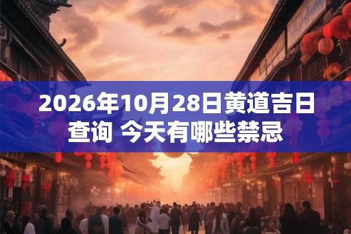 2026年10月28日黄道吉日查询 今天有哪些禁忌 2026年10月28日黄道吉日查询 今天有哪些禁忌