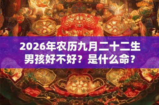 2026年农历九月二十二生男孩好不好?是什么命? 2026年农历九月二十二生男孩好不好?是什么命?
