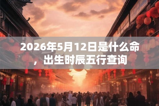 2026年5月12日是什么命，出生时辰五行查询