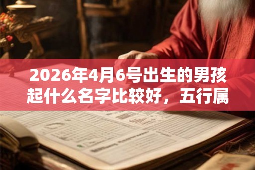 2026年4月6号出生的男孩起什么名字比较好，五行属什么