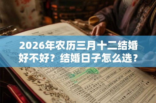 2026年农历三月十二结婚好不好？结婚日子怎么选？
