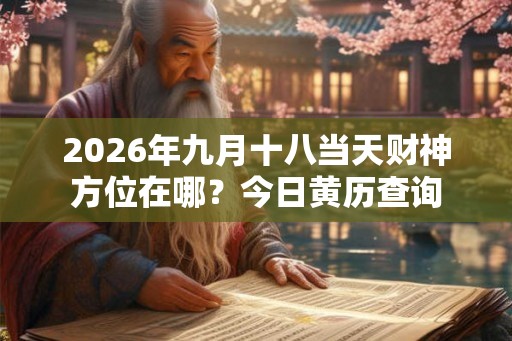 2026年九月十八当天财神方位在哪？今日黄历查询