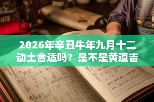 2026年辛丑牛年九月十二动土合适吗？是不是黄道吉日？