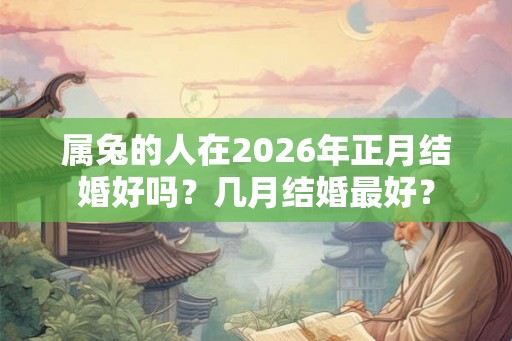 属兔的人在2026年正月结婚好吗？几月结婚最好？