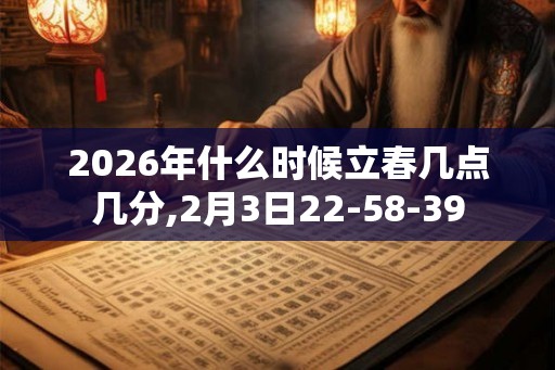 2026年什么时候立春几点几分,2月3日22-58-39