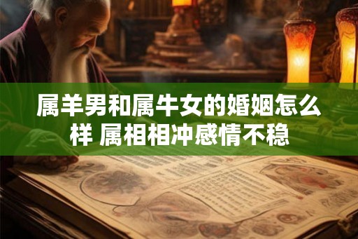属羊男和属牛女的婚姻怎么样 属相相冲感情不稳