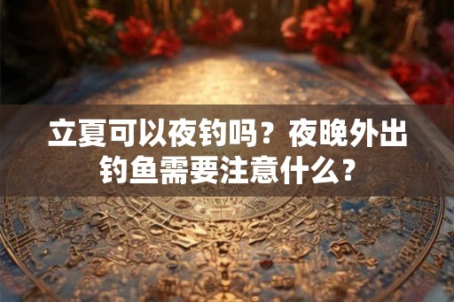 立夏可以夜钓吗？夜晚外出钓鱼需要注意什么？