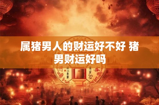 属猪男人的财运好不好 猪男财运好吗