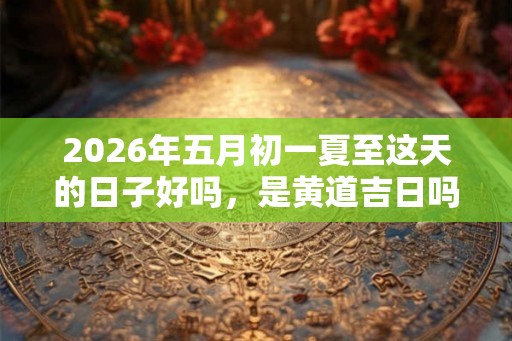 2026年五月初一夏至这天的日子好吗，是黄道吉日吗？