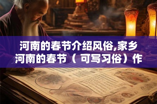 河南的春节介绍风俗,家乡河南的春节( 可写习俗)作文 河南的春节介绍风俗,家乡河南的春节( 可写习俗)作文