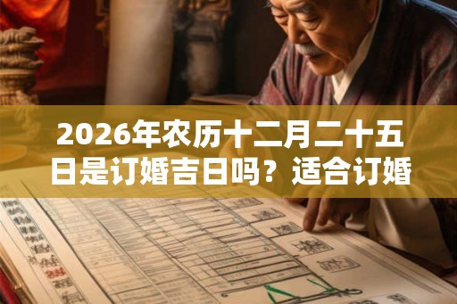 2026年农历十二月二十五日是订婚吉日吗？适合订婚吗？