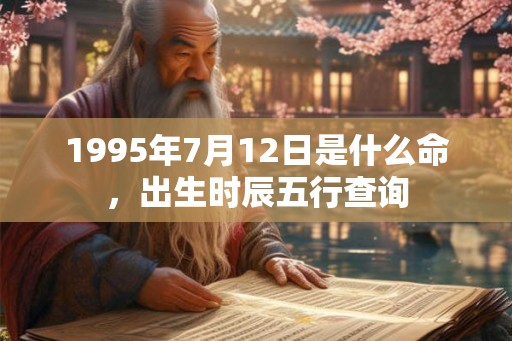 1995年7月12日是什么命，出生时辰五行查询