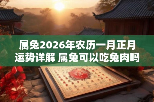 属兔2026年农历一月正月运势详解 属兔可以吃兔肉吗 属兔2026年农历一月正月运势详解 属兔可以吃兔肉吗
