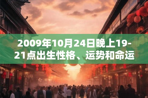 2009年10月24日晚上19-21点出生性格、运势和命运 2009年10月24日晚上19-21点出生性格、运势和命运