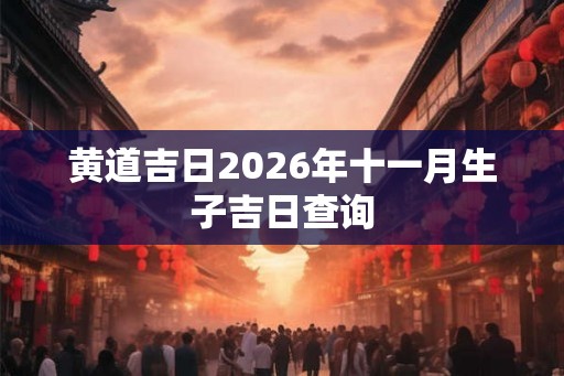 黄道吉日2026年十一月生子吉日查询