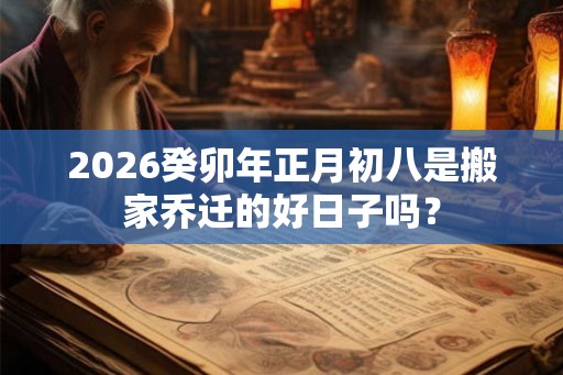 2026癸卯年正月初八是搬家乔迁的好日子吗？