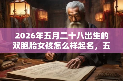 2026年五月二十八出生的双胞胎女孩怎么样起名，五行属什么