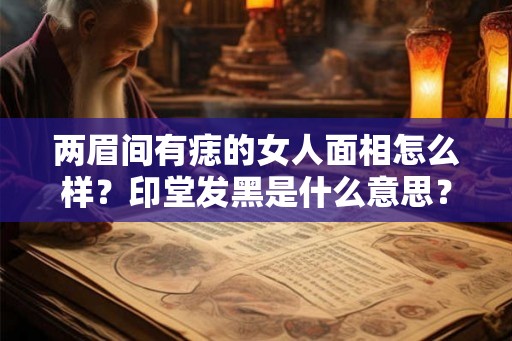 两眉间有痣的女人面相怎么样？印堂发黑是什么意思？
