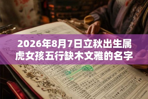 2026年8月7日立秋出生属虎女孩五行缺木文雅的名字