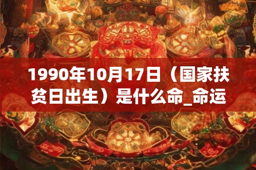 1990年10月17日（国家扶贫日出生）是什么命_命运如何