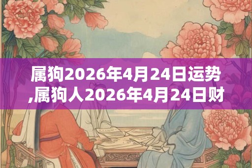 属狗2026年4月24日运势,属狗人2026年4月24日财运,生肖狗2026年4月24日运势