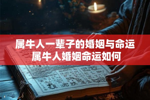 属牛人一辈子的婚姻与命运 属牛人婚姻命运如何