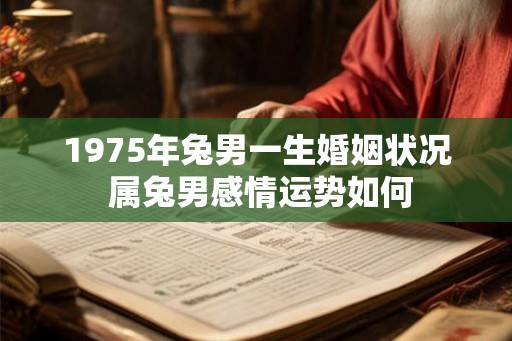 1975年兔男一生婚姻状况 属兔男感情运势如何