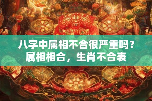 八字中属相不合很严重吗？属相相合，生肖不合表