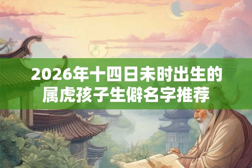 2026年十四日未时出生的属虎孩子生僻名字推荐