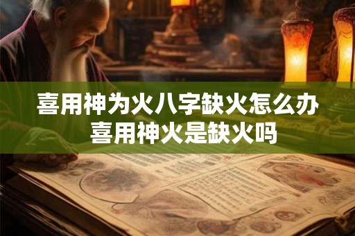 喜用神为火八字缺火怎么办  喜用神火是缺火吗