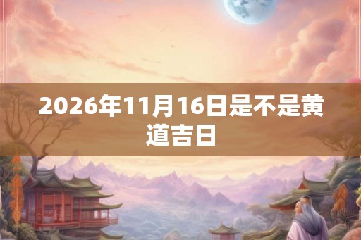 2026年11月16日是不是黄道吉日