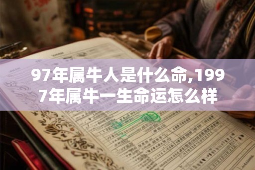 97年属牛人是什么命,1997年属牛一生命运怎么样 97年属牛人是什么命,1997年属牛一生命运怎么样