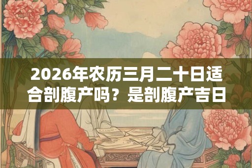 2026年农历三月二十日适合剖腹产吗？是剖腹产吉日吗？