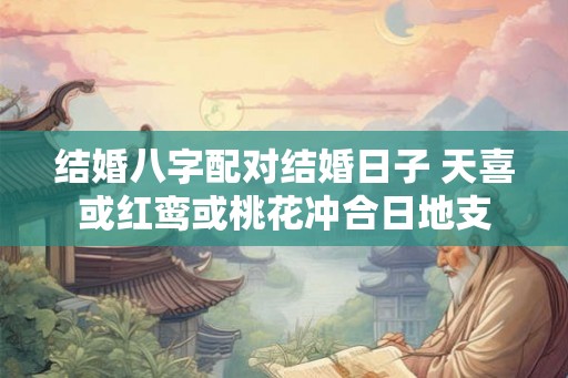 结婚八字配对结婚日子 天喜或红鸾或桃花冲合日地支