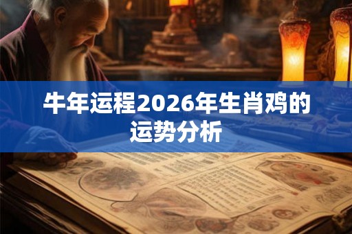 牛年运程2026年生肖鸡的运势分析