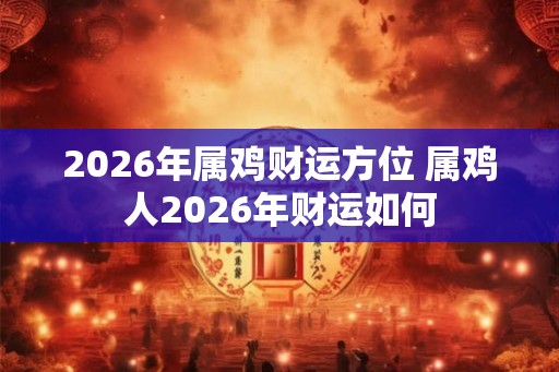 2026年属鸡财运方位 属鸡人2026年财运如何