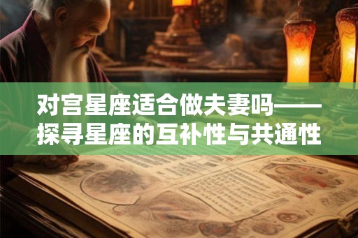 对宫星座适合做夫妻吗——探寻星座的互补性与共通性