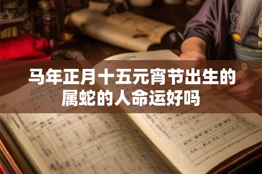 马年正月十五元宵节出生的属蛇的人命运好吗