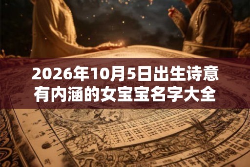 2026年10月5日出生诗意有内涵的女宝宝名字大全