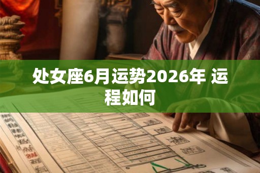 处女座6月运势2026年 运程如何 处女座6月运势2026年 运程如何