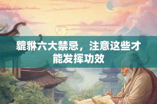 貔貅六大禁忌，注意这些才能发挥功效