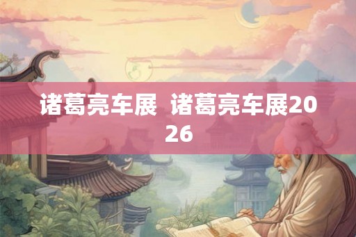 诸葛亮车展  诸葛亮车展2026