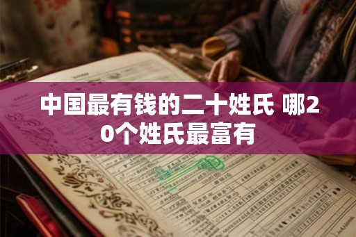 中国最有钱的二十姓氏 哪20个姓氏最富有