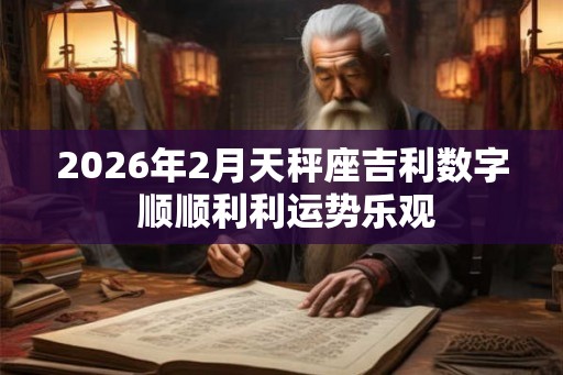 2026年2月天秤座吉利数字 顺顺利利运势乐观