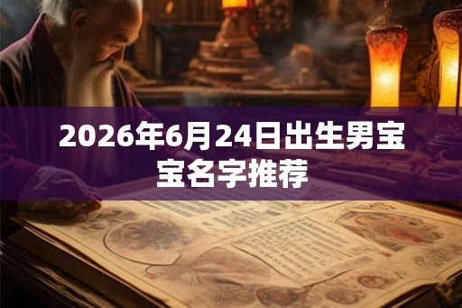 2026年6月24日出生男宝宝名字推荐