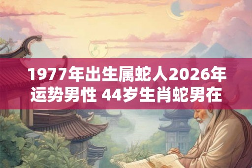 1977年出生属蛇人2026年运势男性 44岁生肖蛇男在2026年运气如何
