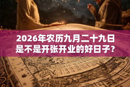 2026年农历九月二十九日是不是开张开业的好日子？