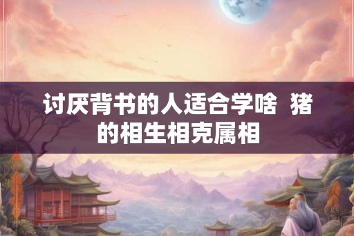 讨厌背书的人适合学啥  猪的相生相克属相